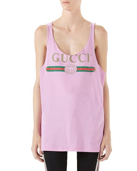 gucci logo tank top|gucci cropped tank top.